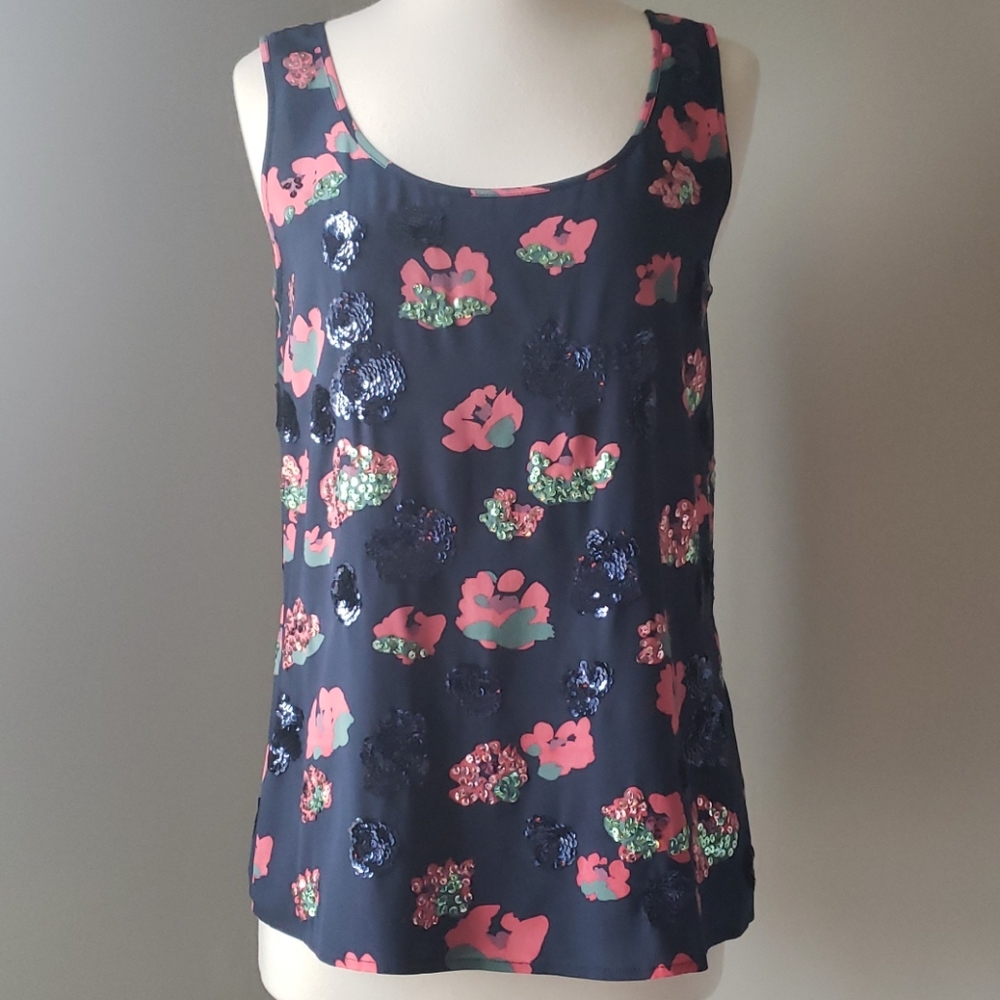 DKNY Floral Sequin Tank